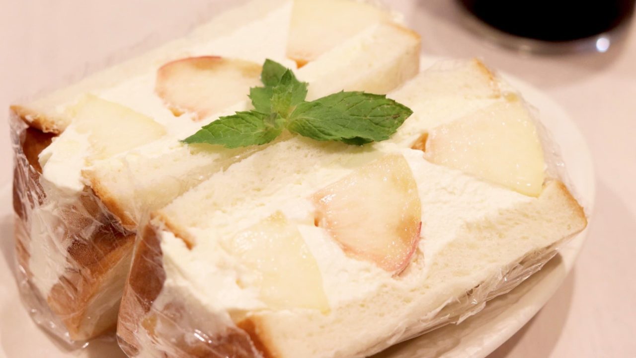 いっしょに作ろ 完熟桃のクリームサンド レシピ フルーツサンド ゆうみん 気ままにおうちごはん